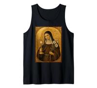 Elegante Icona Cattolica di Santa Chiara d'Assisi Canotta