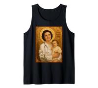 Elegante Icona Cattolica di Santa Gianna Beretta Molla Canotta
