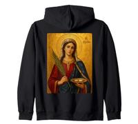 Elegante Icona cattolica di Sant'Agata Felpa con Cappuccio