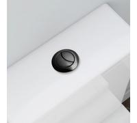 Elegante interruttore cisterna wc nero pulsante scarico 38 mm per bagni moderni