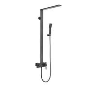 Elegante kit doccia a parete - Pioggia + palmare for bagno(Black)