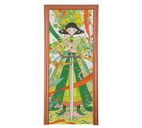 Elegante Lady with A Sword Green Girl Spring Door Cover 91,4 x 248,9 cm Party Banner Sfondo Portico Decorazione Interna Esterna L