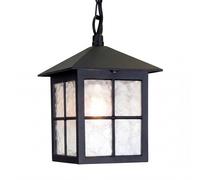 Elegante Lampada a Sospensione Harold Nero Alluminio IP43 Esterno Rustico per