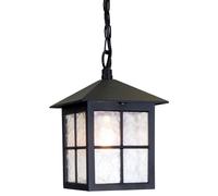 Elegante Lampada a Sospensione Harold Nero Alluminio IP43 Esterno Rustico per