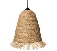 Beliani Elegante lampada a sospensione in giacinto d'acqua e fibra di banano con frange intrecciate in stile bohémien, fatta a mano