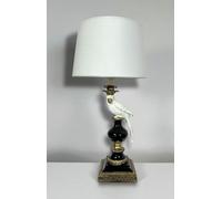 Elegante Lampada Con Pappagallo Light & Living 59cm Oro Nero Bianco Schermo