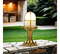 Elegante Lampada Da Giardino In Ottone H:25Cm Ø11,5Cm IP54
