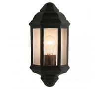 Elegante Lampada da Nave IN Nero Luce per Esterni E27 60W Parete Lampada Cortile