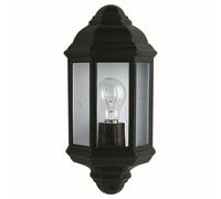 Elegante Lampada da Nave IN Nero Luce per Esterni E27 60W Parete Lampada Cortile