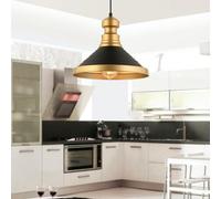 Elegante lampadario nero, altezza regolabile, 31-131 cm, corpo in metallo, diametro 30 cm, attacco E27 max. 40 W, illuminazione elegante per decorazione moderna della casa, IP20