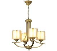 Elegante lampadario vintage, corpo in metallo, altezza 82 cm, diametro 55 cm | 4 x E27 Max 40 W | Modern Glam Design for Stylish Home Décor