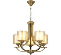 Elegante lampadario vintage, corpo in metallo, altezza 82 cm, diametro 55 cm | 5 x E27 Max 40 W | Modern Glam Design for Stylish Home Décor