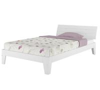Erst-Holz Elegante Letto Una Piazza e Mezza bianco120x200 in Pino con doghe di Legno rigide 60.54-12W