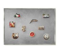 Elegante Lavagna Magnetica 100x70 Nebbia Argentoa Cornice Argento