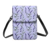 Elegante Lavanda 1 Stampa Piccola Crossbody Borse per le Donne, Piccole Borse In Pelle Cellulare Cross Body Bag
