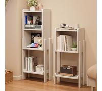 Elegante leggio angolare con bordi arrotondati, versatile armadietto alto basso, elegante vetrina per qualsiasi stanza, finitura bianca (31,5 + 110 cm)