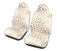 Elegante leopardo bianco oro ghepardo,Coprisedile per auto protezioni per sedili anteriori per auto, 2 pezzi
