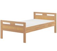 Elegante letto 100x200 in Faggio laccato con doghe rigide e materasso 60.74-10M