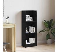 Elegante libreria nera effetto rovere, 40 x 24 x 109 cm, realizzata in robusto materiale di legno, ideale per libri, DVD e decorazioni, versatile organizer per la casa.