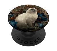 Elegante libro di fiabe vintage con gatto PopSockets PopGrip Adesivo
