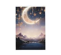 Elegante luna stelle benvenuto giardino bandiera 2x3 ft double face no dissolvenza casa cortile bandiere foto sfondo festa banner per cortile portico prato decorazione esterna