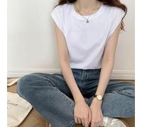 Elegante maglietta da donna senza maniche per le giornate estive, realizzata in materiale traspirante, vestibilità comoda per il comfort in qualsiasi attività (2XL bianco)