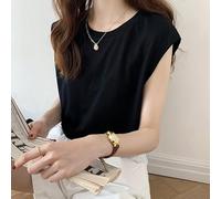 Elegante maglietta da donna senza maniche per le giornate estive, realizzata in materiale traspirante, vestibilità comoda per il comfort in qualsiasi attività (2XL nero)