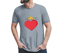 . Elegante maglietta per San Valentino, alla moda per gli uomini per mostrare amore al loro partner Top in pizzo, grigio., L