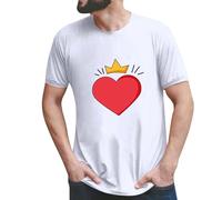 . Elegante maglietta per San Valentino, alla moda per gli uomini per mostrare amore al loro partner Top in pizzo, bianco, XS