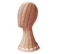 Elegante manichino in rattan, espositore per cappelli e parrucche, copricapi, vetrina, soluzione per riporre parrucche