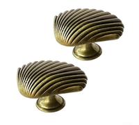 Elegante maniglia per cassetto in lega di zinco con forma a conchiglia per il miglioramento dei mobili (bronzo)