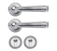 Elegante maniglia per porta con serratura e chiave, Silver | Comodo per la camera da letto o bagno per l ' uso quotidiano quotidiano, struttura in acciaio inossidabile,