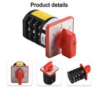 Elegante Manopola Interruttore Conversione Nera e Rossa Design Leggero per Motor [EEK: A]