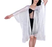 Elegante Mantella Giacca Leggera SopraAbito Vestito Sciarpa Stola Sciale Poncho