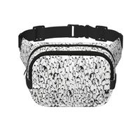 Elegante marsupio con stampa di pinguini, elegante e pratico, regolabile, perfetto per viaggi e attività all'aperto, Nero , Taglia unica