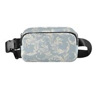 Elegante marsupio da donna blu floreale impermeabile marsupio marsupio carino croce corpo in vita, elegante blu floreale, 20,3 x 13,5 x 5,8 cm, divertente carino, elegante blu floreale, 20,3 x 13,5 x