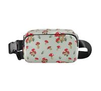 Elegante Marsupio Rosso Safari Spugna Donne Uomini Adolescenti Impermeabile Borsa a Tracolla con Cinturino Regolabile per Viaggi Shopping Running, Redcap Safari Spugna, 1 Dimensione, Redcap Safari