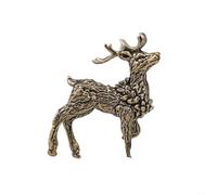 Elegante miniatura in ottone massiccio statuetta di cervo come un elemento decorativo unico (a destra)