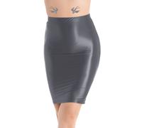 Elegante minigonna a matita bianca lucida bodycon elasticizzata camicie da clubw