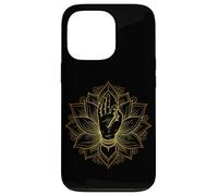 Elegante Minimal Mudra Mano Lotus Buddismo Meditazione Custodia per iPhone 13 Pro