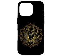 Elegante Minimal Mudra Mano Lotus Buddismo Meditazione Custodia per iPhone 16 Pro