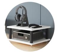 Elegante mobile audio HiFi - Scaffale AV multistrato e unità multimediale per home entertainment Design a 2 livelli (40 x 35 x 22 cm) - Supporto ideale per giradischi