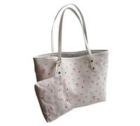 Elegante modello di fiocchi Top Handle Borse Spaziosa Borsa a tracolla interna con spazio di archiviazione per pendolarismo ufficio viaggio pendolari borsa per le donne, bianco, One Size
