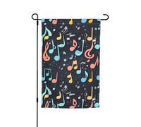 Elegante motivo a note musicali stampa 30,5 x 45,7 cm portico tutte le stagioni bandiere all'aperto decorazione cortile bandiera patio decorazione cortile