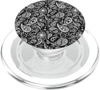 Elegante motivo cachemire bianco e nero PopSockets PopGrip per MagSafe