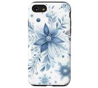 Elegante motivo floreale invernale con fiocchi di neve Custodia per iPhone SE (2020) / 7 / 8