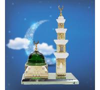 Elegante Musulmano Moschea Statua Della Decorazione di Cristallo Dorato