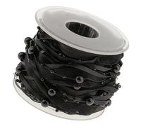 Elegante nastro di organza con perle di raso, 10 m, per decorazioni nuziali e artigianato, colore bianco, larghezza 10 mm