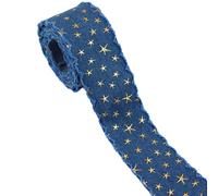 Elegante nastro in denim retrò per migliorare la moda e la decorazione della borsa, rotolo da 0,9 m, nastro in denim retrò per cucito