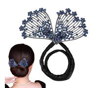 Elegante nodo per capelli French Hair Twist - con strass, elegante acconciatura | Twist for Hair, elegante acconciatura con strass, accessorio per acconciatura per matrimonio e sera